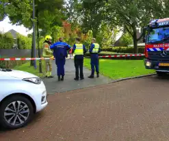 Straat is afgezet door gaslekkage