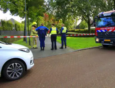 Straat is afgezet door gaslekkage