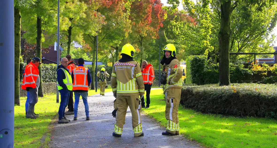 Straat is afgezet door gaslekkage - Foto 2