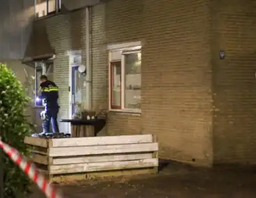 Politie onderzoek naar aanleiding van explosie