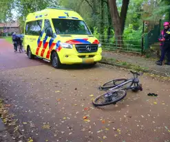 Fatbiker en wielrenner komen met elkaar in botsing