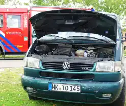 Brand in bestelbus tijden het rijden