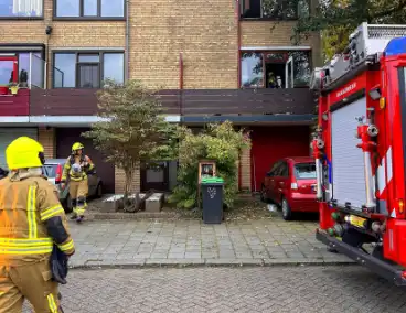 Brand in keuken door pan met olie