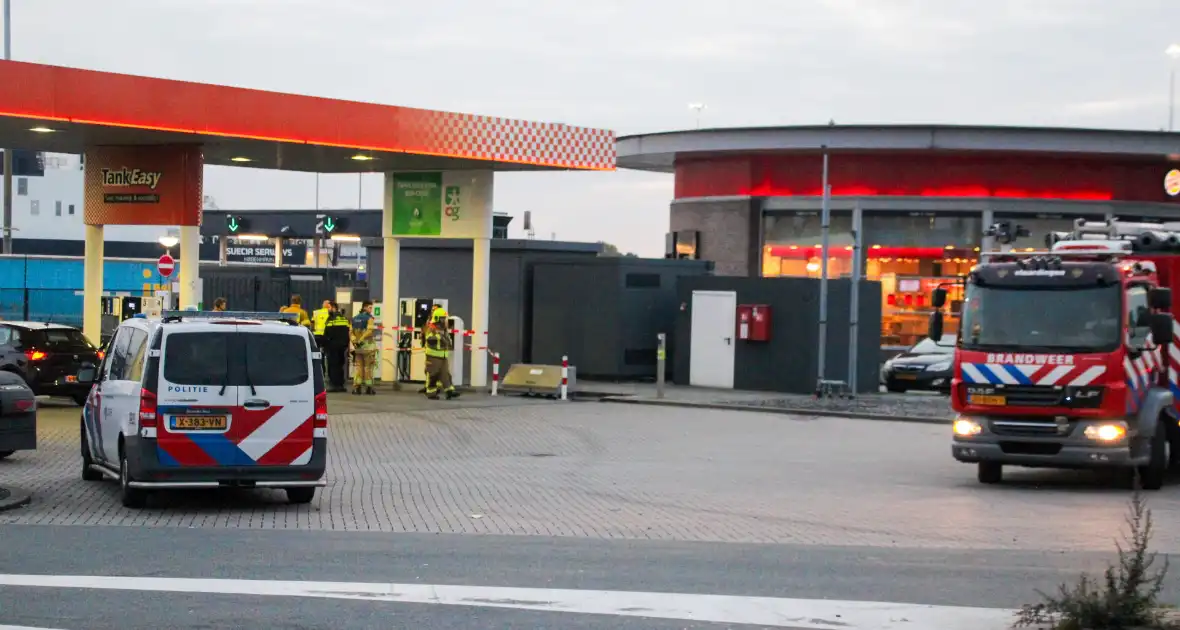 Tankstation afgezet vanwege gaslek bij pomp