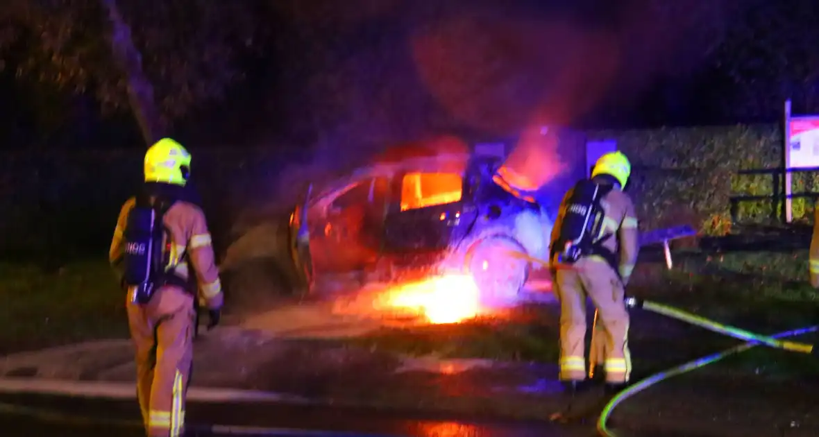 Auto uitgebrand na crash tegen boom - Foto 4