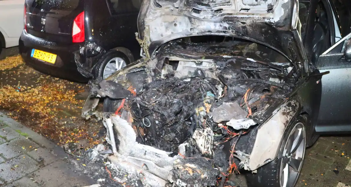 Geparkeerde personenauto totaal verwoest door brand - Foto 8