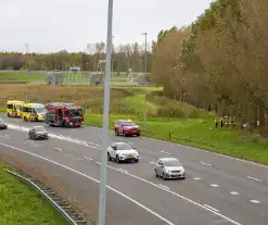 Traumahelikopter landt op snelweg bij ongeval