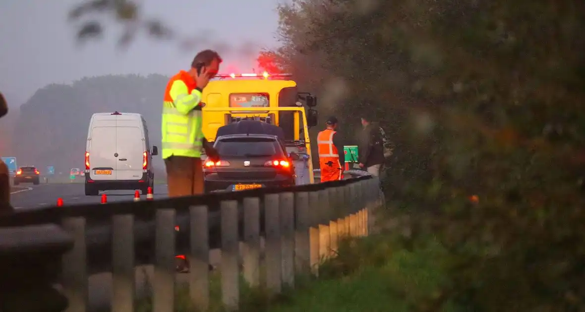 Autobrand blijkt koelvloeistoflekkage