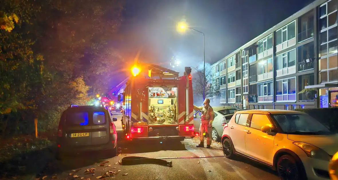 Flat ontruimd bij zeer grote brand