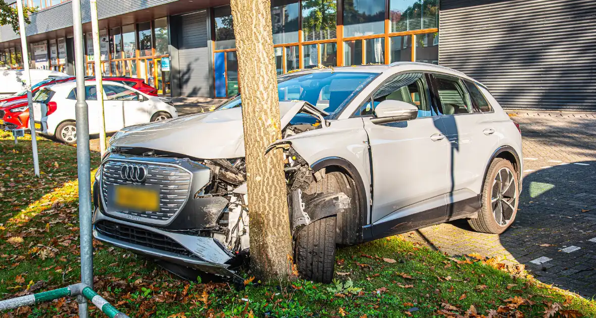 Auto botst tijdens keren op boom - Foto 4