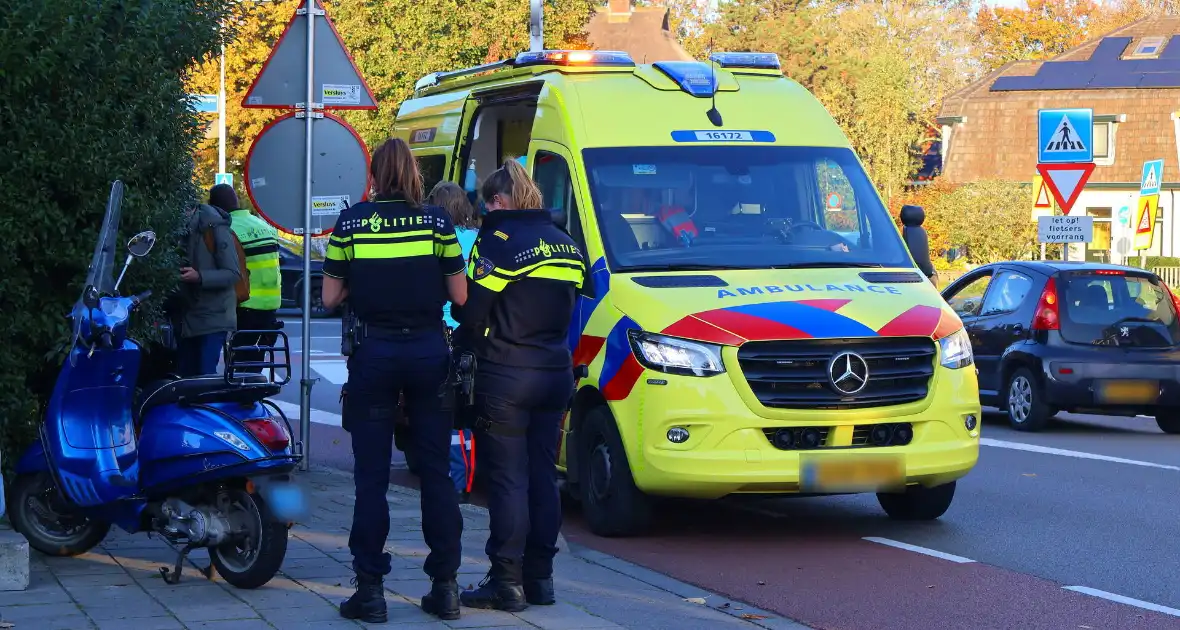 Motorrijder gewond bij botsing met scooter