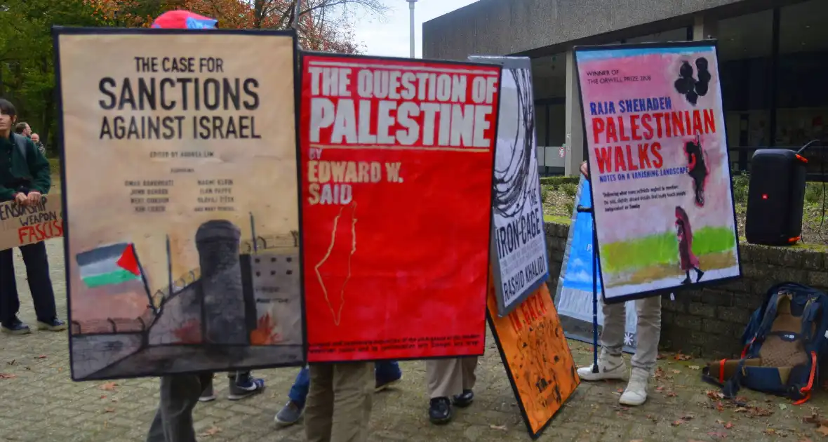 Pro Palestina demonstratie bij Nijmeegse Universiteit