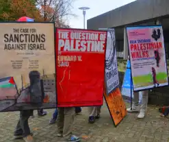 Pro Palestina demonstratie bij Nijmeegse Universiteit