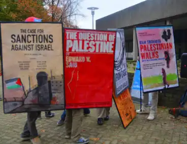 Pro Palestina demonstratie bij Nijmeegse Universiteit