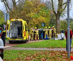 Voertuig gekanteld bij ernstig ongeval