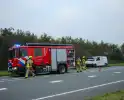 Flinke vertraging na botsing tussen bestelbussen