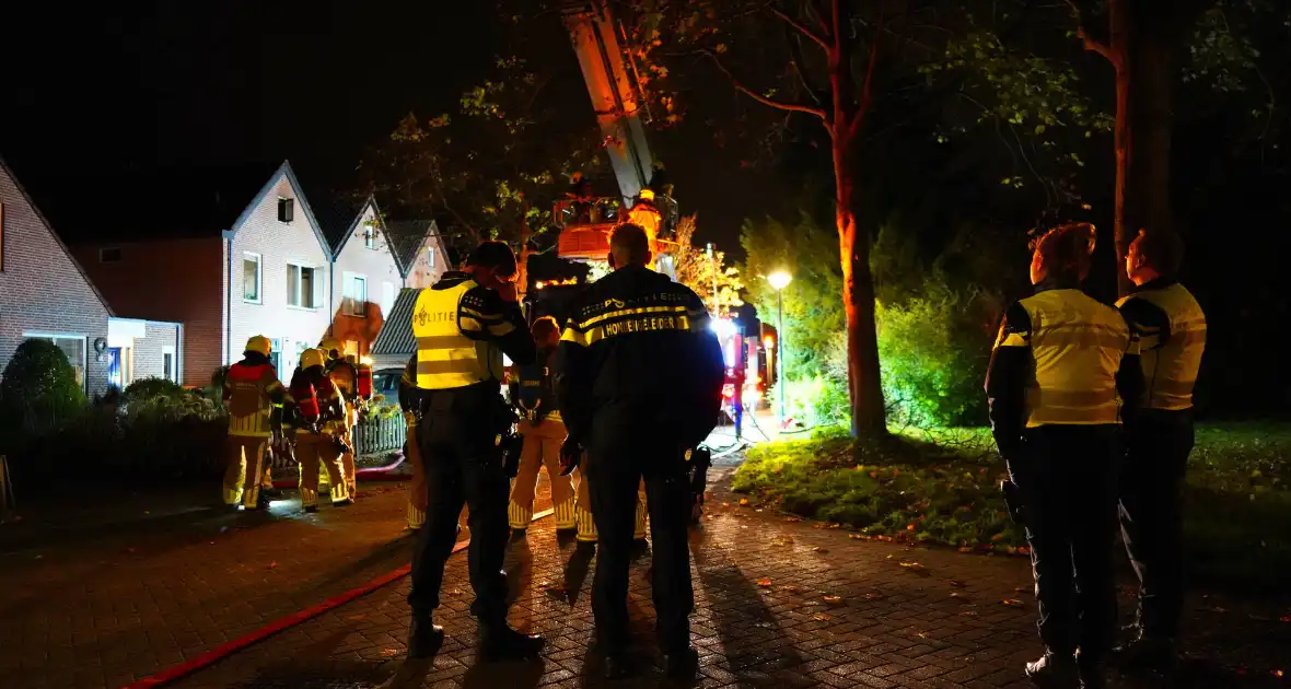 Grote brand in woning