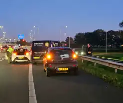 Snelweg deels dicht door verkeersongeval