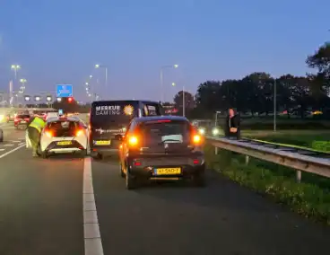 Snelweg deels dicht door verkeersongeval