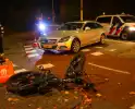 Fatbike bezorger en automobilist met elkaar in botsing