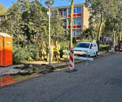 Gasleiding geraakt tijdens zaagwerkzaamheden in wegdek