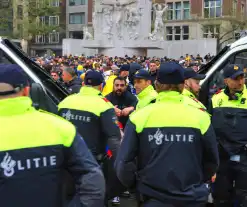 Honderden Maccabi-fans op de Dam, zeker twee aanhoudingen