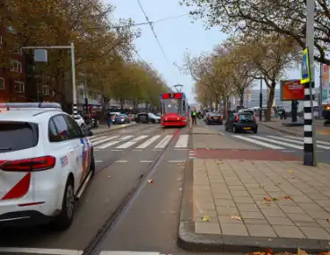 Auto loopt flinke schade op na botsing met tram