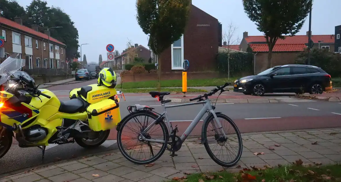 Botsing tussen een fietser en bestelbus