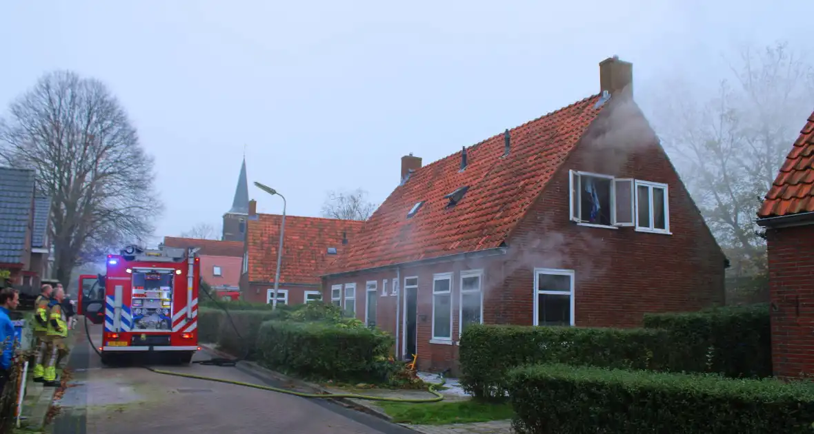 Flinke rookontwikkeling bij middelbrand in woning