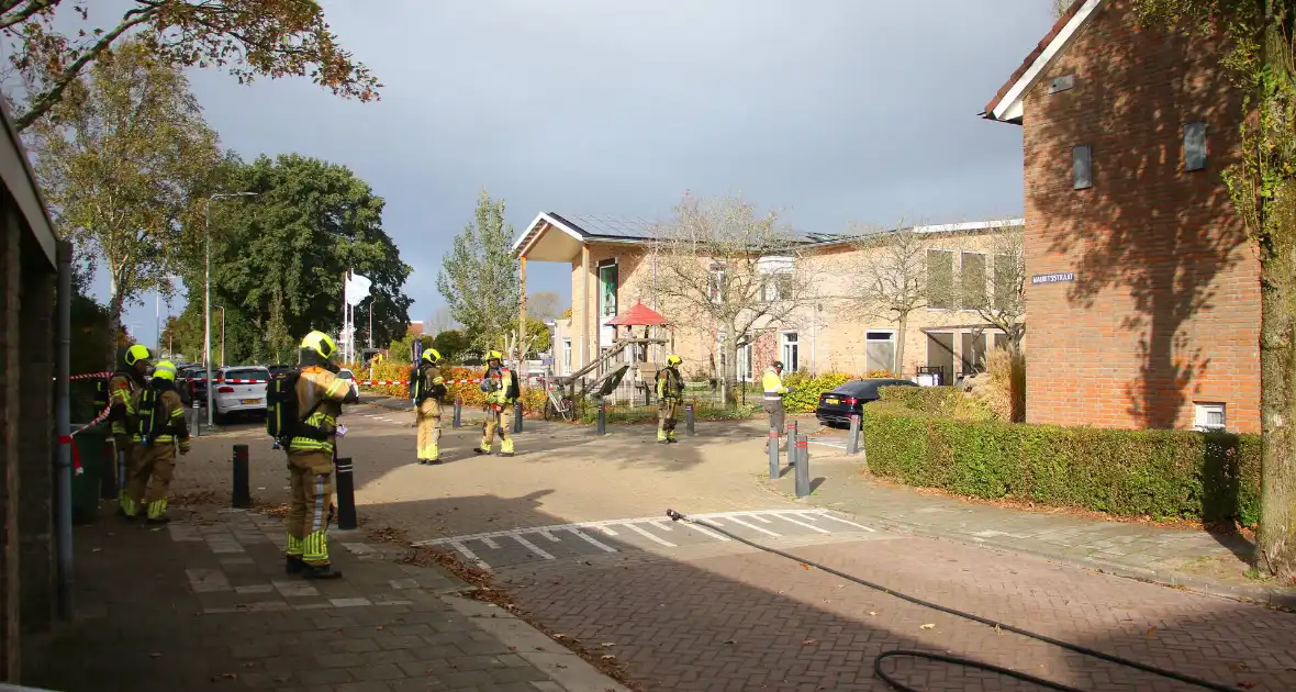 Gasleiding beschadigd na botsing met paaltje