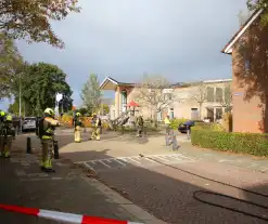 Gasleiding beschadigd na botsing met paaltje