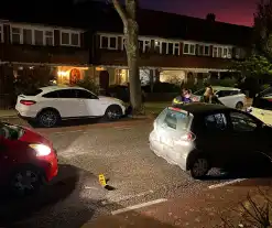 Kop-staart botsing met drie voertuigen zorgt voor verkeershinder