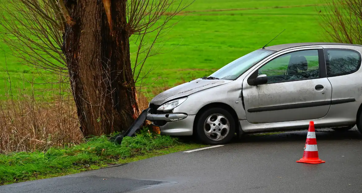 Personenauto botst tegen boom - Foto 2