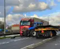 Ravage bij ongeval tussen tractor en vrachtwagen