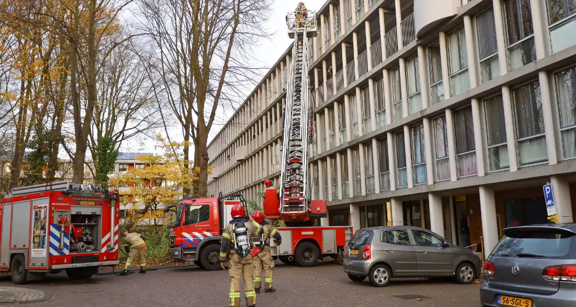 Brandweer ingezet voor brand in flatwoning