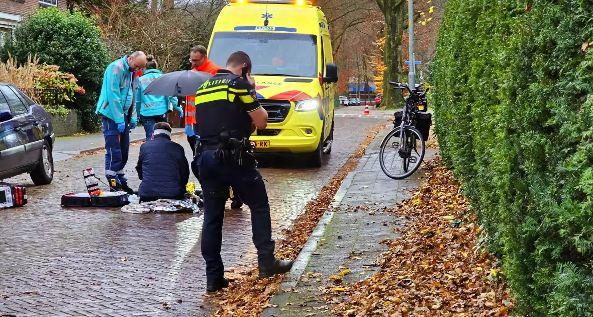 Fietser ten val door overstekende hond