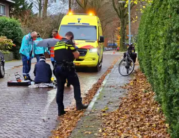 Fietser ten val door overstekende hond