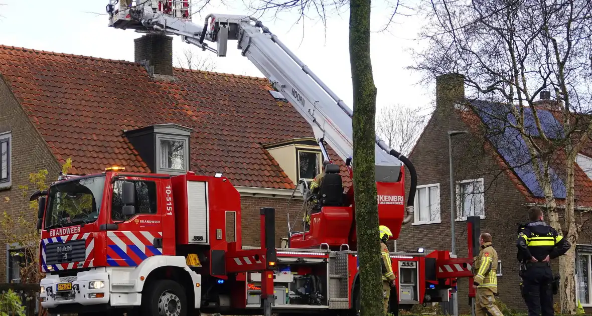 Schade aan woning beperkt na schoorsteenbrand - Foto 1