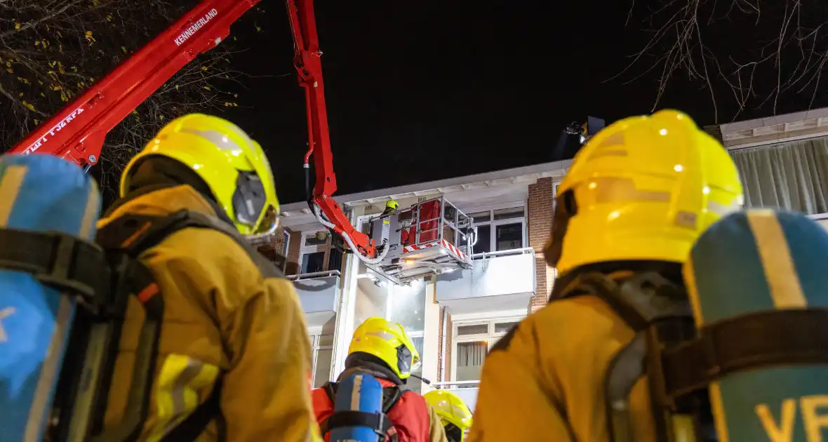 Portiekflat ontruimd wegens brand