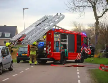 Gasflessen ontploft bij brand op tuindersvereniging