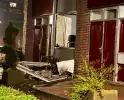 Voorgevel woning verwoest door explosie