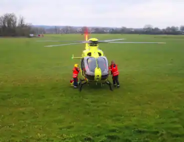 Traumahelikopter geland voor medische incident