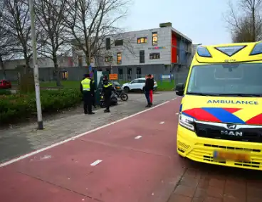 Gewonden bij ongeval tussen fietser en scooter