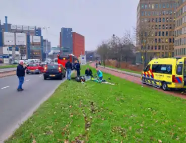 Scooterrijder gewond bij enkelzijdig ongeval