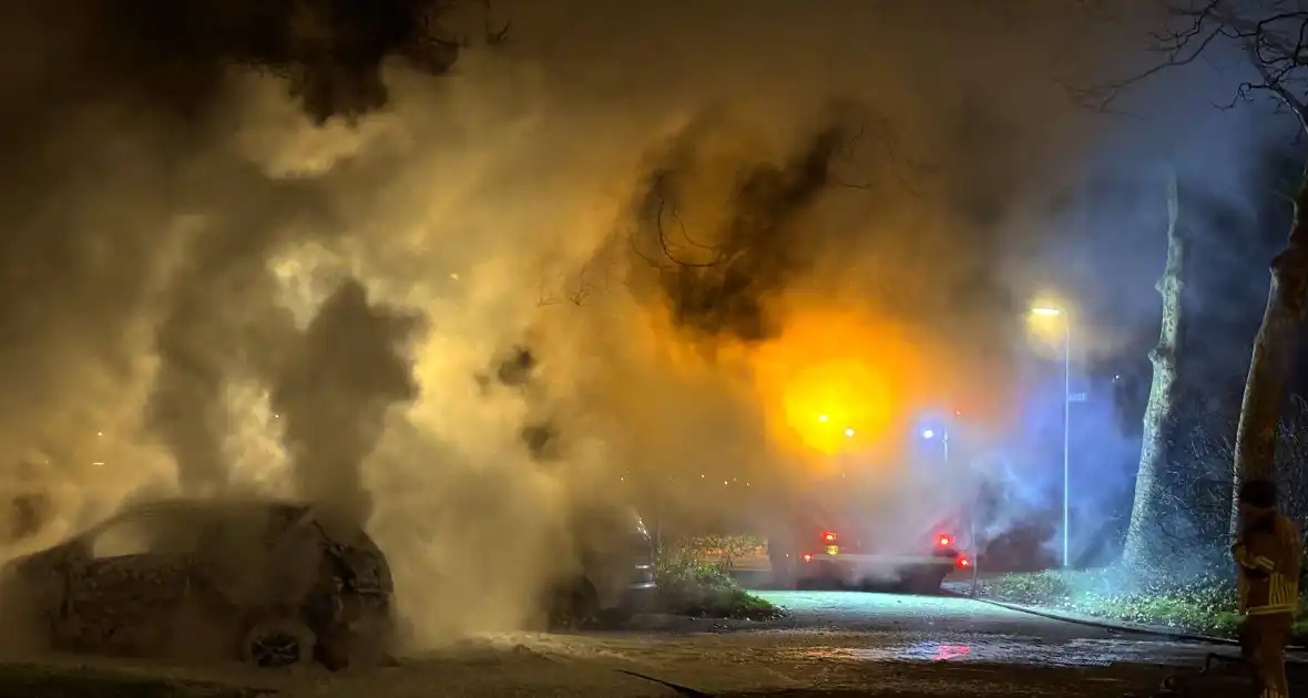 Geparkeerde personenwagens volledig uitgebrand - Foto 4