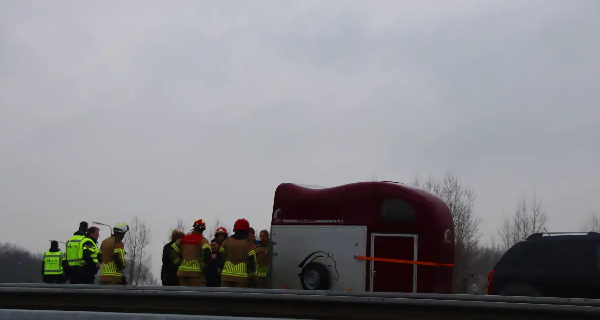 Snelweg afgesloten wegens hulp aan paard - Foto 6