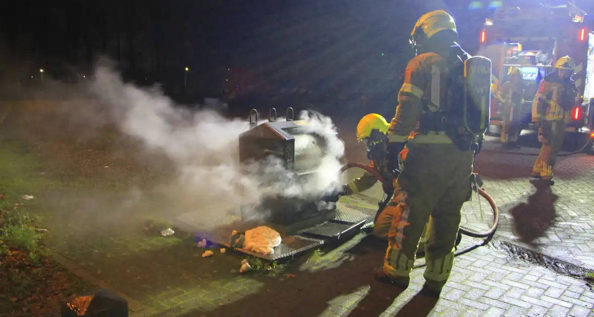 Brand in ondergrondse container gedoofd