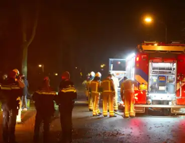 Traditiegetrouw gaat aanhanger in vlammen op