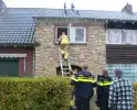 Traplift defect, vrouw boven vast in woning