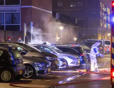 Taxi verwoest door brand